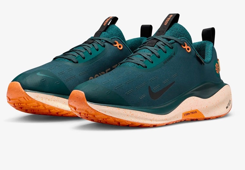 Nike InfinityRN 4 GORE-TEX Chaussure de running sur route imperméable Jungle profonde/Bleu sarcelle géode/Orange total/Noir pour Homme