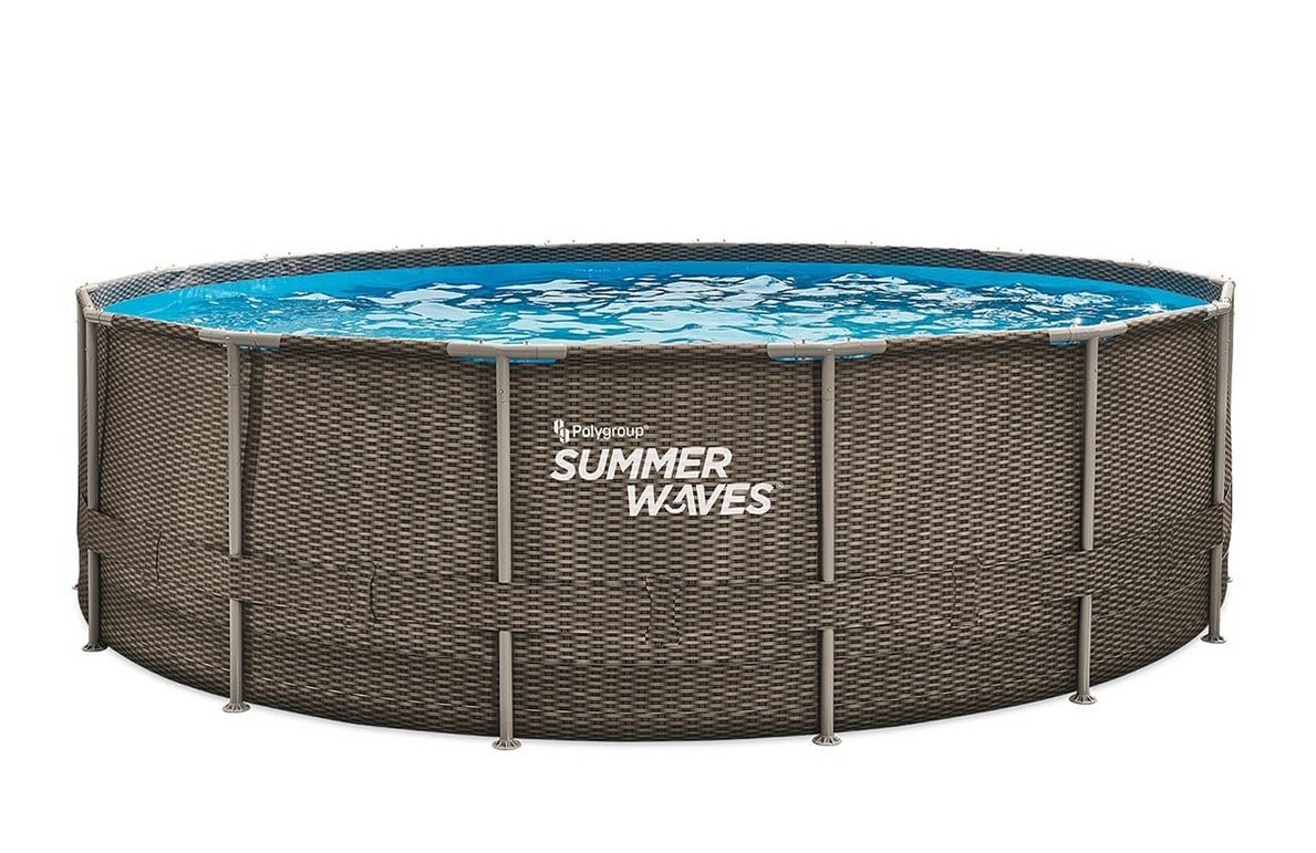 Piscine tubulaire ACTIVE FRAME POOL Summer Waves ronde effet rotin 4,88 x 1,22 m 