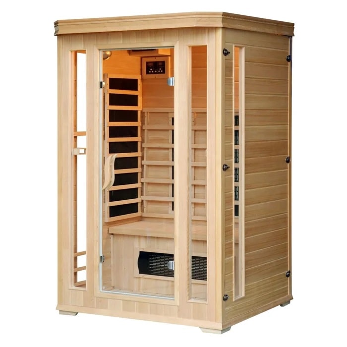 Sauna infrarouge NARVIK de 2 places en bois chromothérapie 