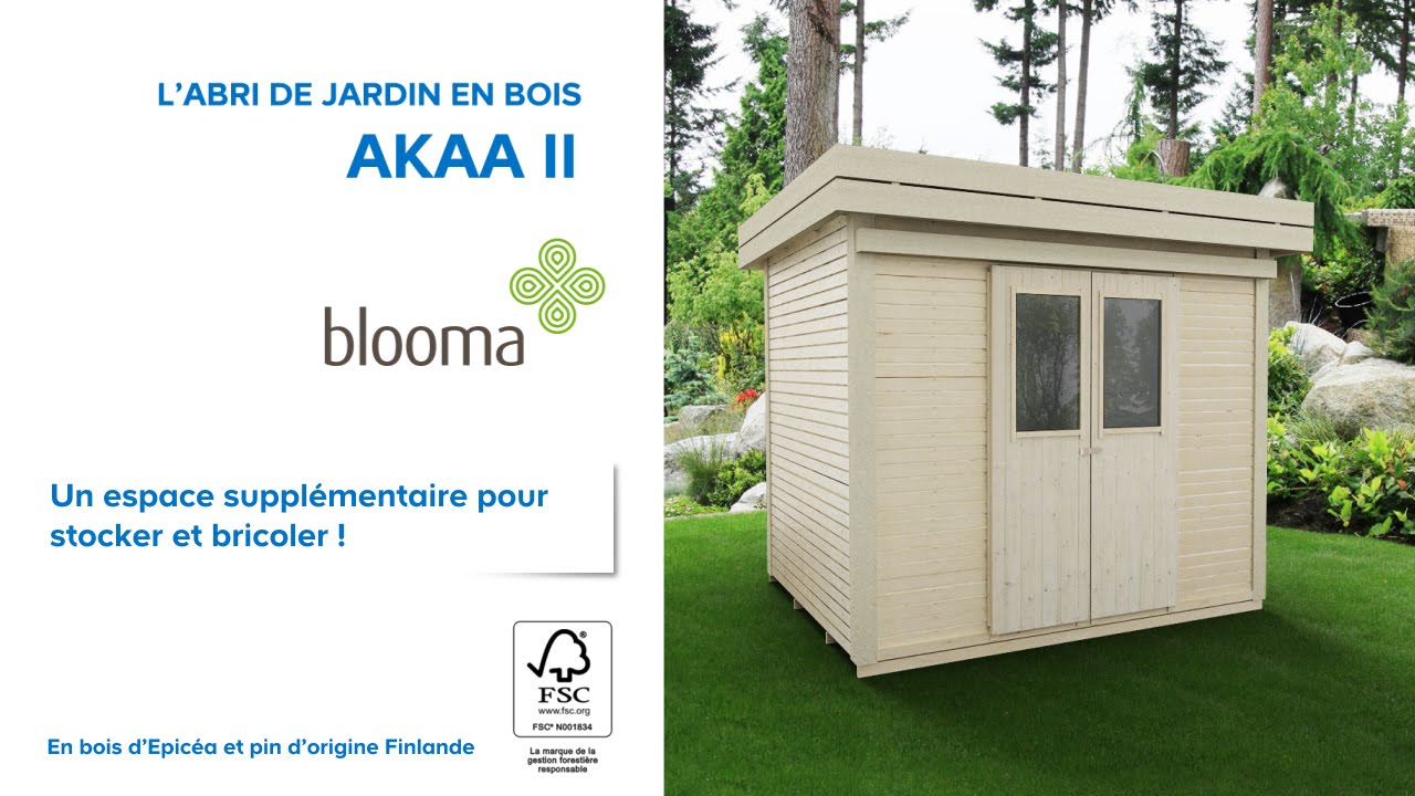 Abri de jardin bois Blooma Akaa 2, 8,5 m²