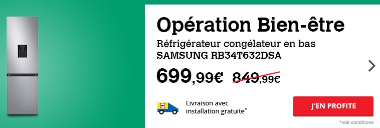 Réfrigérateur congélateur en bas Samsung RB34T632DSA