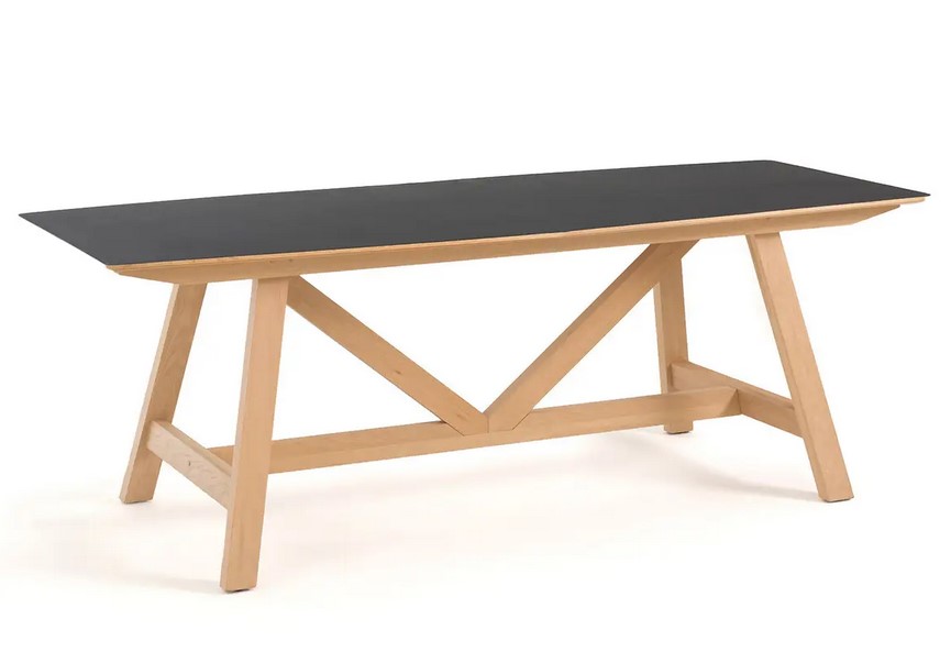 Table métal à allonges BUONDI design E. Gallina Métal Noir