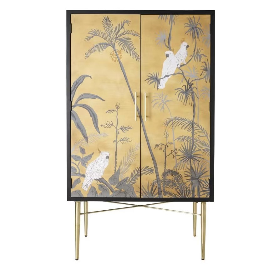 Cabinet de rangement CURITIBA 2 portes décor tropical peint - Cabinet Maisons du Monde