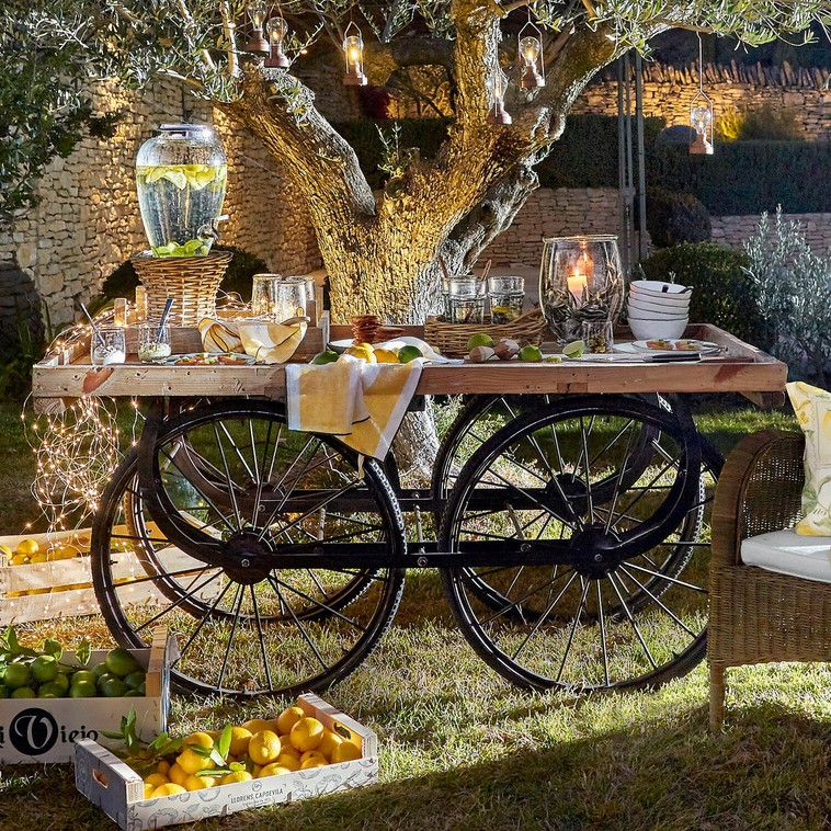 Table d'appoint ANNABEL Bois de manguier marron/noir - Loberon