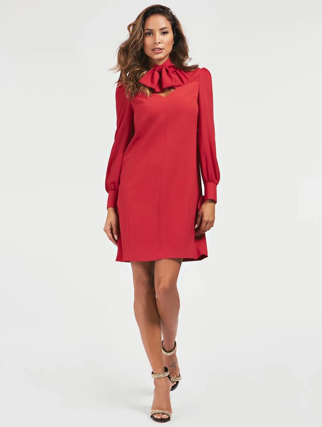 ROBE TISSU CONTRASTANT MARCIANO Guess Rouge