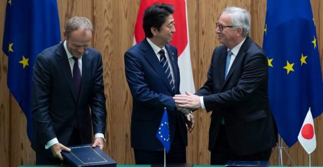 Le Japon et l’Union européenne signent  le Jefta, un traité historique de libre-échange