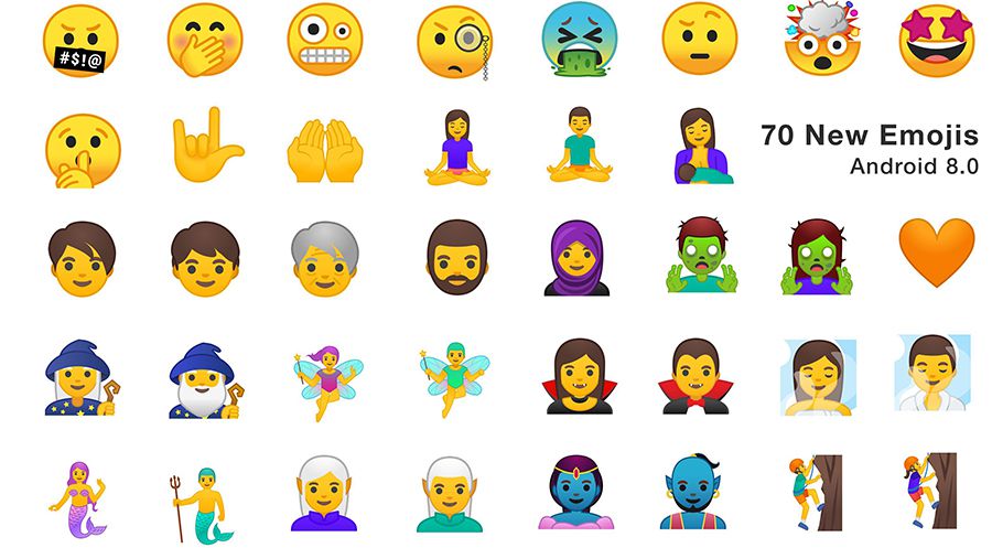 Android Oreo : le plein de nouveaux emojis !