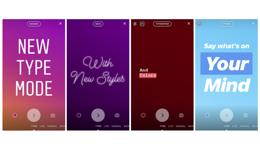 Instagram ajoute un mode texte aux Stories