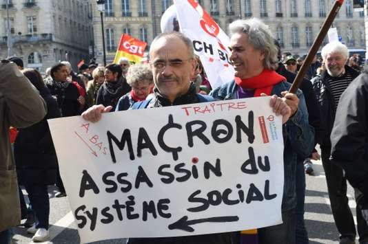 Première mobilisation syndicale de la rentrée contre la politique sociale de Macron