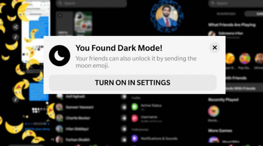 Facebook déploie son "dark mode" pour Messenger