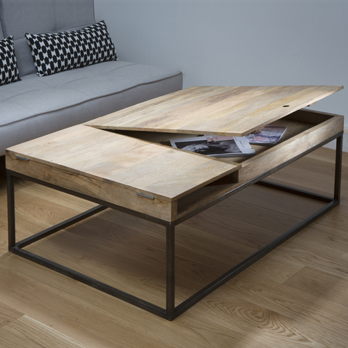 Table basse en bois et métal Double Zéro Guibox - Table Basse Decoclico