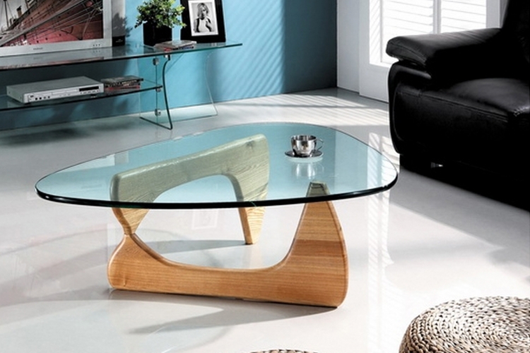 Table basse Declikdeco, Table basse design en bois et verre