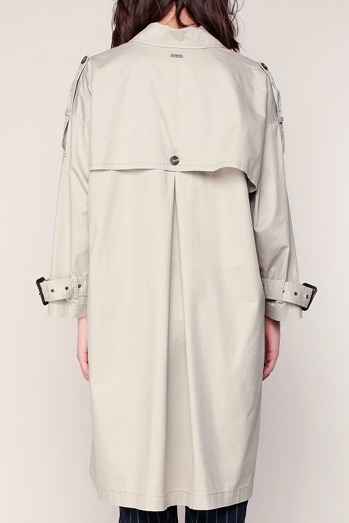 Pepe Jeans Dasha Trench fin beige manches chauve-souris - Monshowroom