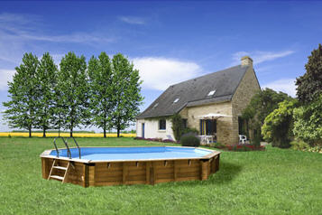 Piscine Leroy Merlin Kit piscine en bois Naïde, 6.35x4.3x1.31m