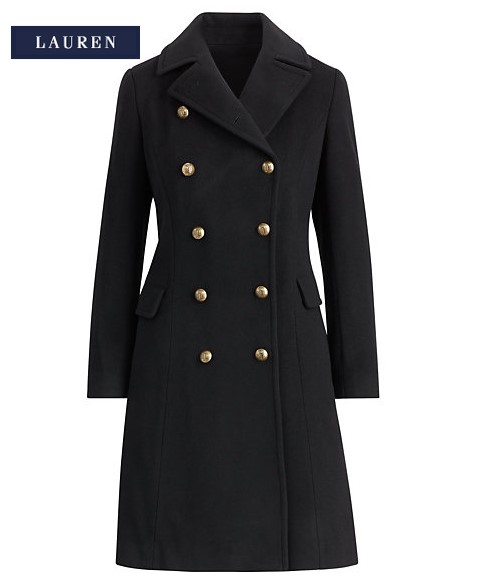 Manteau militaire en laine mélangée Ralph Lauren pour Femme