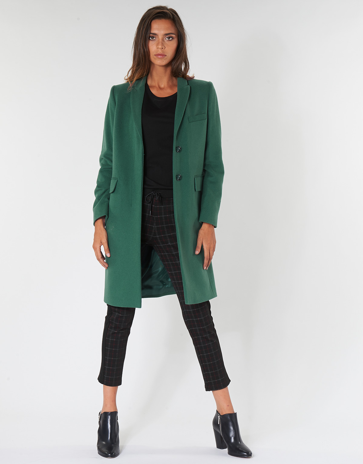 manteau femme vert