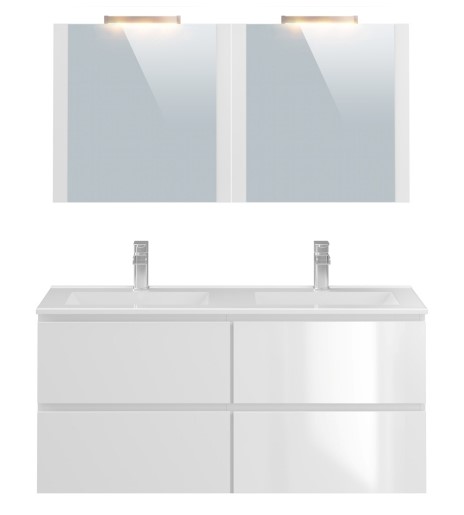 Meubles de salle de bain 120 cm FIDJI Blanc