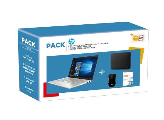 Pack PC Portable HP Pavilion 14-ce2014nf