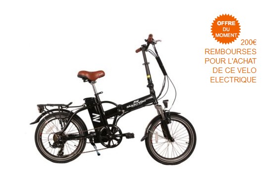Vélo électrique Urban Noir MOOVWAY