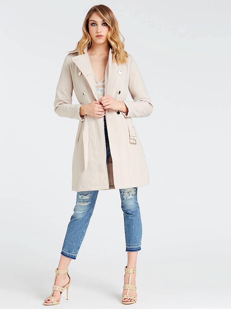 TRENCH TAILLE CEINTUREE Beige Guess