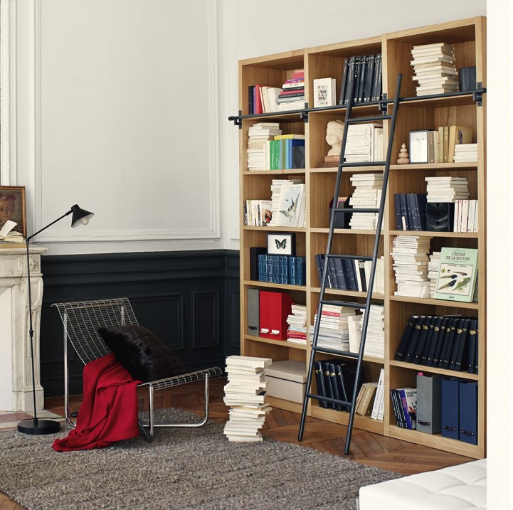 Camus II Bibliothèque en bois avec son échelle Habitat