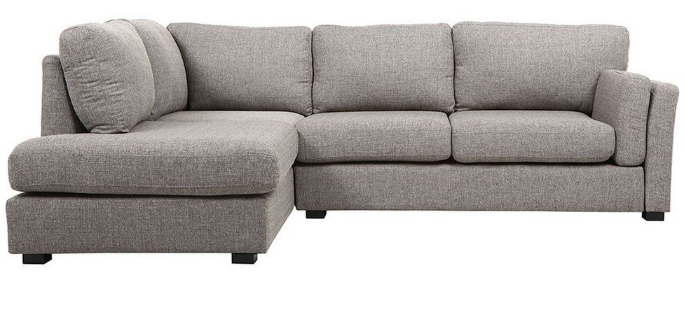 Canapé d'angle gauche design 5 places MILORD gris clair