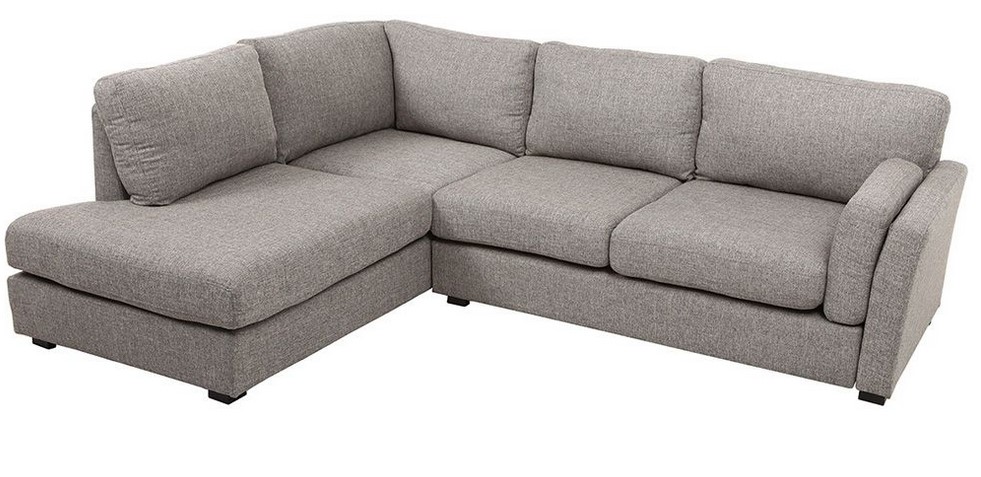 Canapé d'angle gauche design 5 places MILORD gris clair - Miliboo