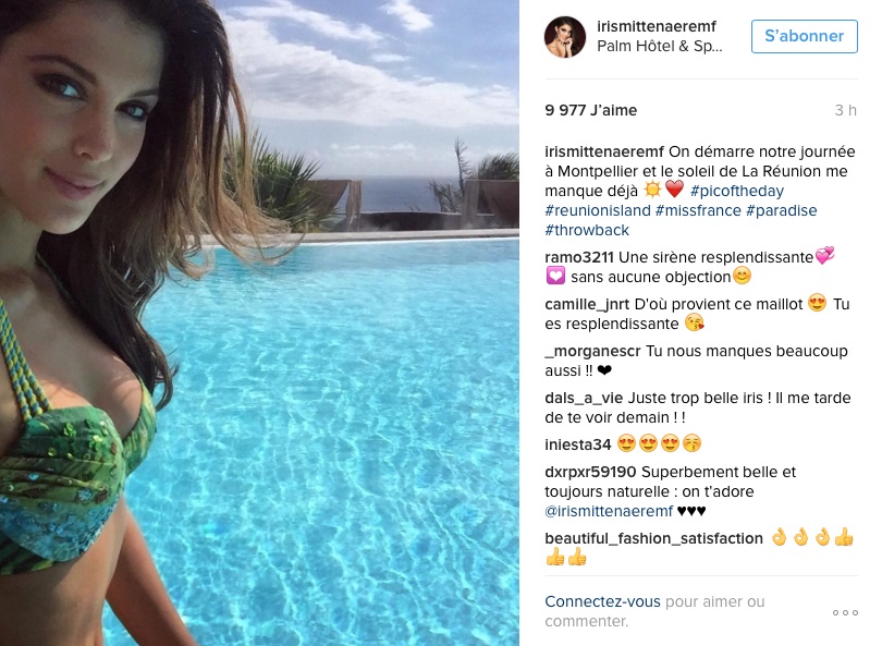 Miss France 2016 ultra sexy sur Instagram, le dernier selfie hot d'Iris Mittenaere