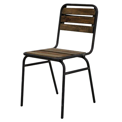 Chaise en métal et lattes de bois Camberra Red cartel - Decoclico
