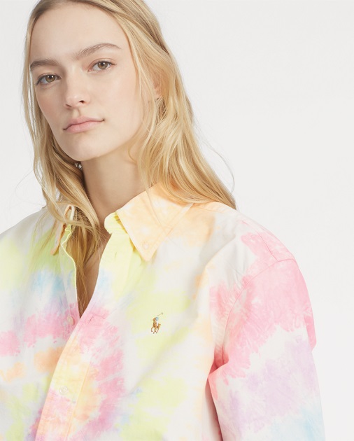 Polo Ralph Lauren Chemise ample teinte au noeud Blanc pour Femme