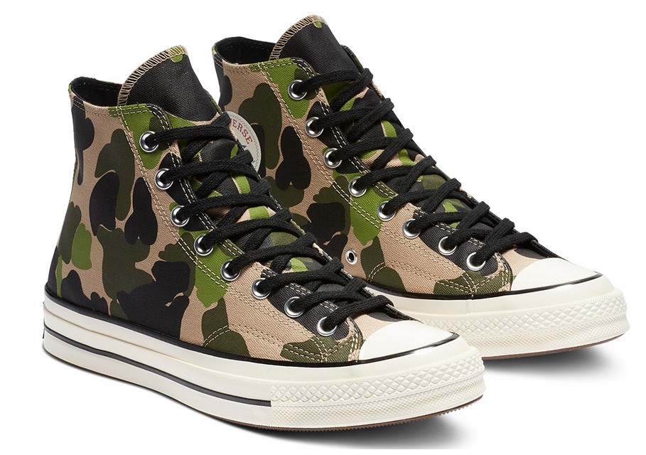 Converse Chuck 70 Archive Print High Top candied ginger/piquant green pour Femme