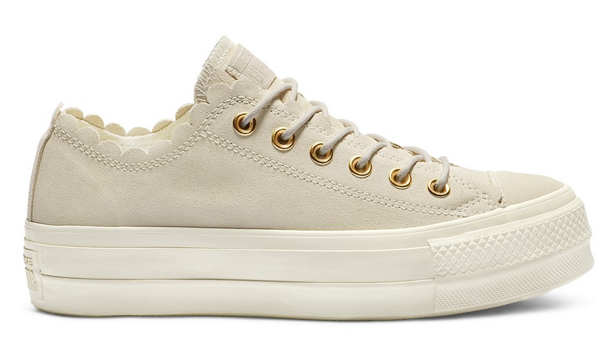 Converse Chuck Taylor All Star Lift Frilly Thrills Low Top egret/gold/egret / Style