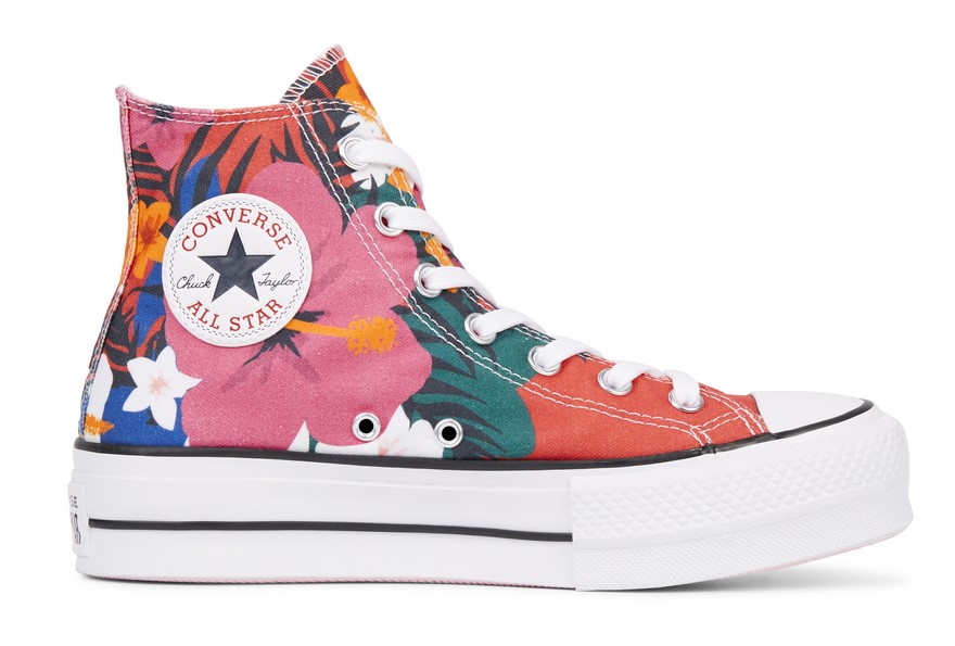 Converse Chuck Taylor All Star Paradise Prints Lift High Top strawberry jam/white/black / Style