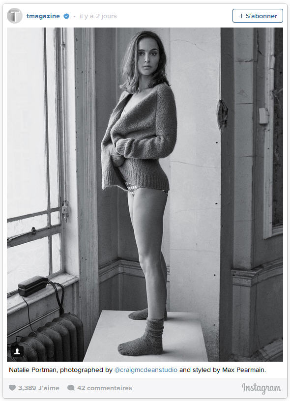 PHOTOS Nata­lie Port­man pose en petite culotte pour le New York Times