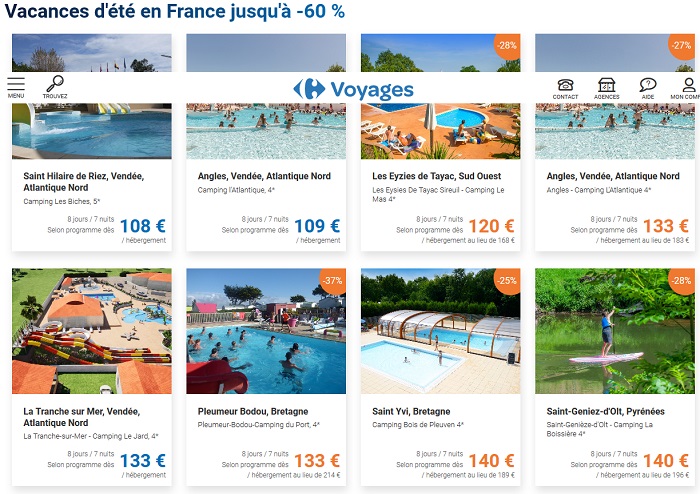 Vacances d'été en France pas cher