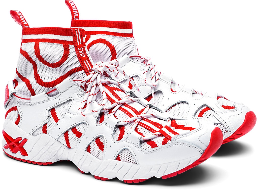 Asics Tiger GEL-MAI KNIT MT Vivienne Westwood White/Fiery Red pour Homme