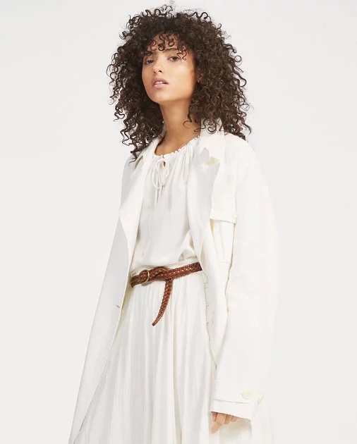 Manteau coupe croisée en lin Nevis Polo Ralph Lauren pour Femme