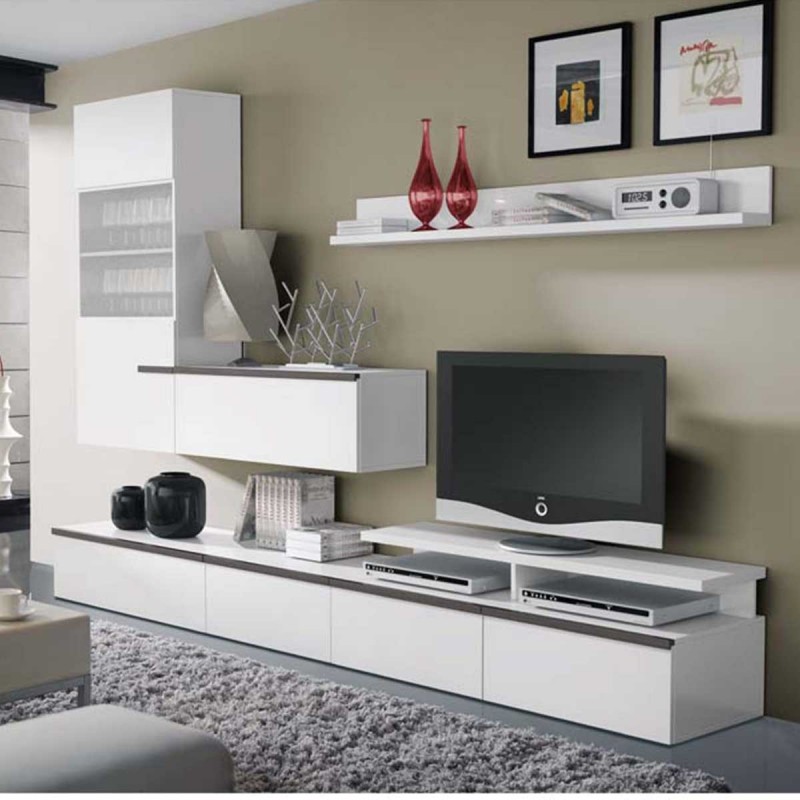 Soldes Meuble TV mural design Socotra ATYLIA