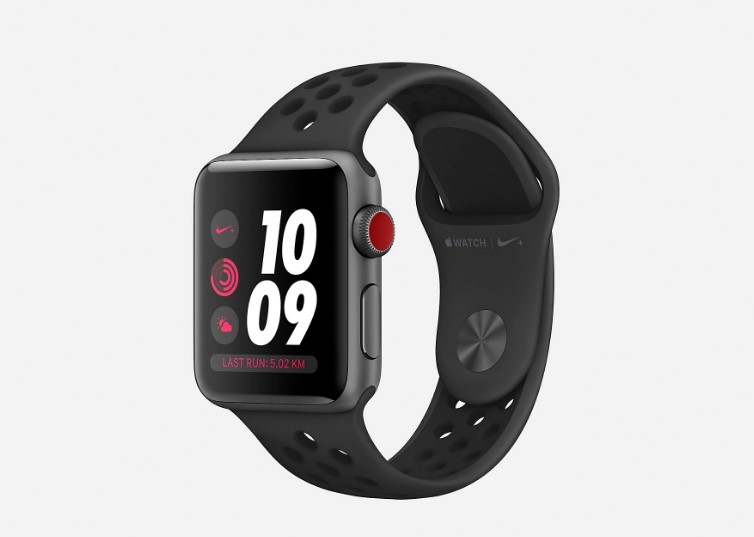 Montre de running Apple Watch Nike + Series 3 (GPS + Cellular) 38 mm