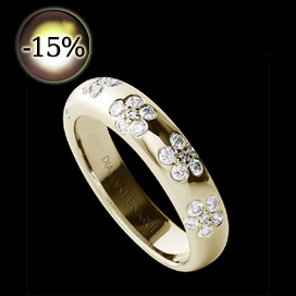 Bague Diamant Unique - Bague Florever 5 - Or jaune et diamants 0,50 carat Prix 649,00 Euros 