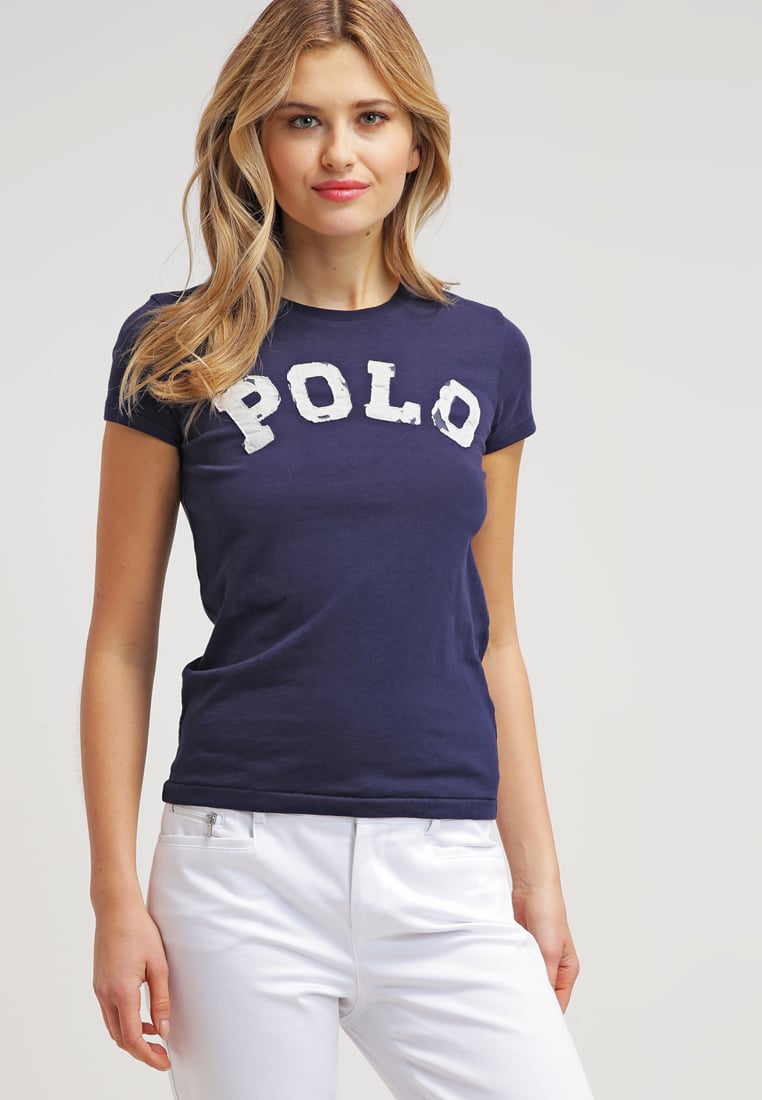 Polo Ralph Lauren HOLLY T-shirt imprimé oxford navy, T-Shirt Femme Zalando