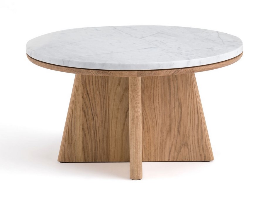 Table basse ronde Échos design E. Gallina