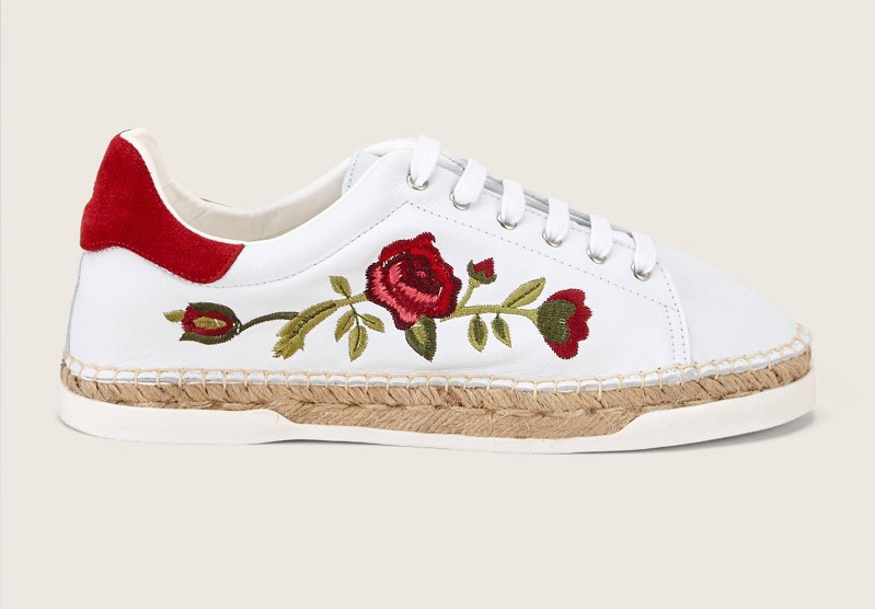 Canal St Martin Lancry Sneakers blanc et rouge