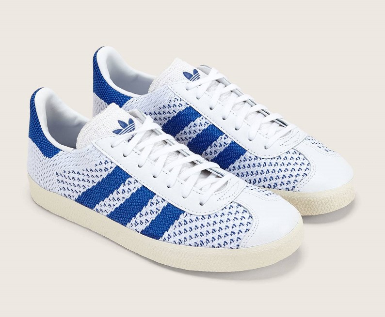 Adidas Gazelle PK Sneakers bi-matières bleu et blanc pas cher ...