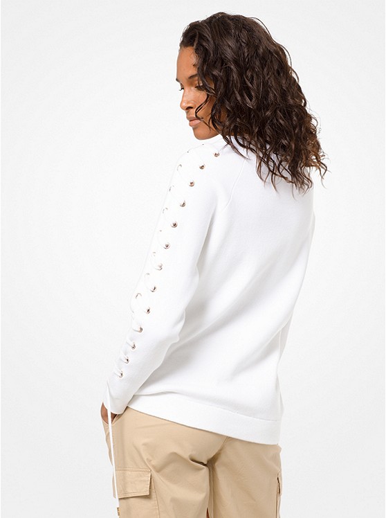 MICHAEL Michael Kors Sweat-shirt en coton à lacets Blanc