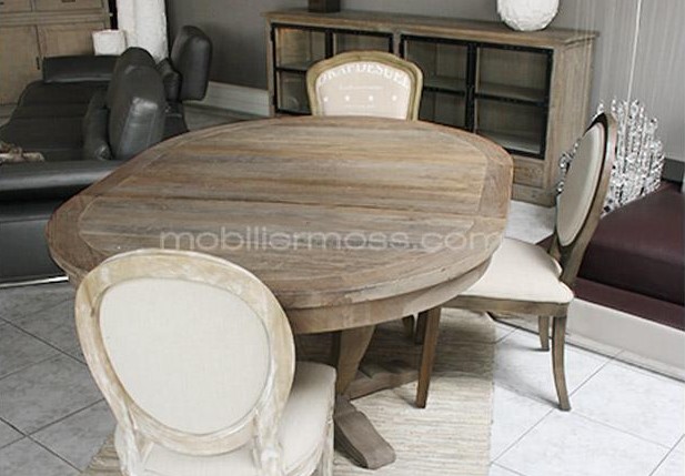 Table ronde extensible de salon en bois Helise - Mobilier Moss
