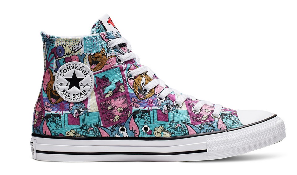 Converse Tom and Jerry Chuck Taylor All Star High Top white/multi/black