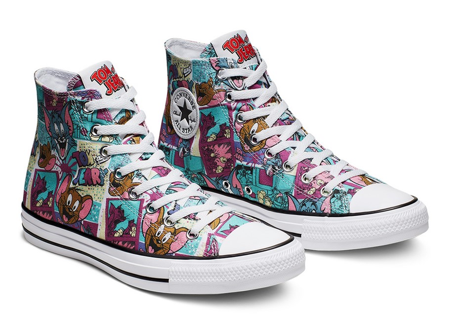 Converse Tom and Jerry Chuck Taylor All Star High Top white/multi/black pour Femme