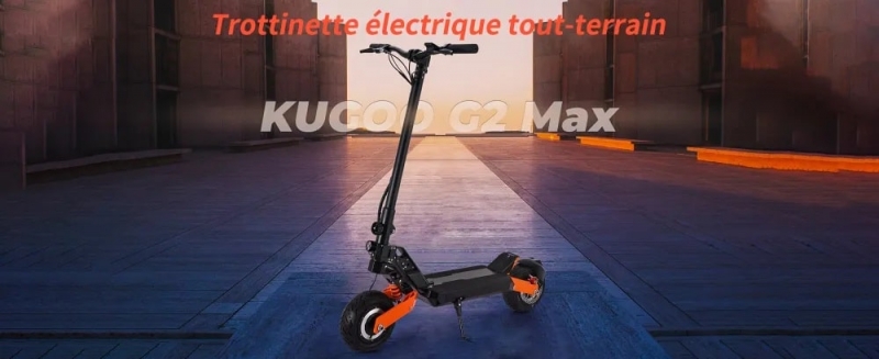SOLDES KUGOO G2MAX Trottinette électrique pliable 45 km/h 