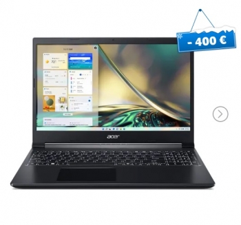 SOLDES Acer Aspire 7 A715-43G Ordinateur portable Noir